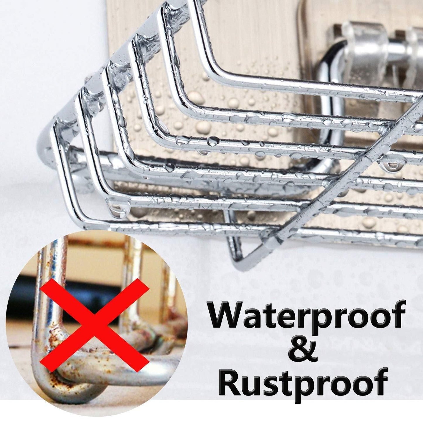 Soap Dish Holder-Wall Mounted Double Layered Stainless Steel Soaps Storage Rack with Hook